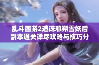 乱斗西游2道诛邪朔雪妖后副本通关详尽攻略与技巧分享