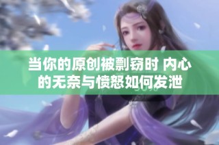 当你的原创被剽窃时 内心的无奈与愤怒如何发泄