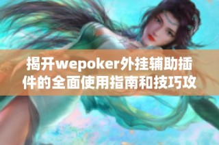 揭开wepoker外挂辅助插件的全面使用指南和技巧攻略