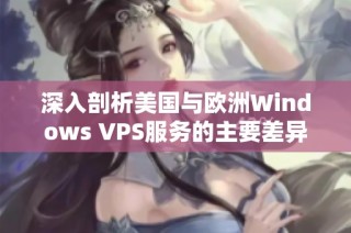 深入剖析美国与欧洲Windows VPS服务的主要差异