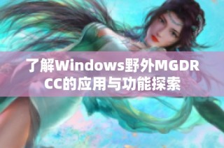 了解Windows野外MGDRCC的应用与功能探索