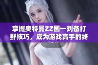 掌握奥特曼ZZ国一刘备打野技巧，成为游戏高手的终极指南