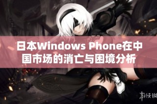 日本Windows Phone在中国市场的消亡与困境分析