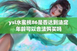 ysl水蜜桃86是否达到法定年龄可以合法购买吗