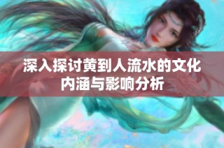 深入探讨黄到人流水的文化内涵与影响分析