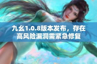 九幺1.0.8版本发布，存在高风险漏洞需紧急修复