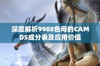 深度解析9988色母的CAMDS成分表及应用价值