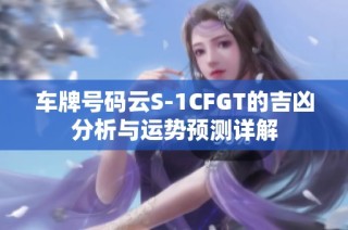 车牌号码云S-1CFGT的吉凶分析与运势预测详解