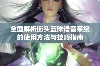 全面解析街头篮球语音系统的使用方法与技巧指南