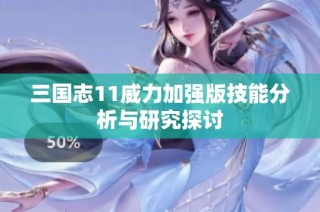 三国志11威力加强版技能分析与研究探讨
