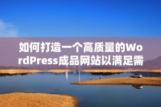 如何打造一个高质量的WordPress成品网站以满足需求