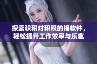探索积积对积积的桶软件，轻松提升工作效率与乐趣