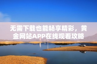 无需下载也能畅享精彩，黄金网站APP在线观看攻略