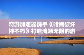 奇游加速器携手《暗黑破坏神不朽》打造流畅无阻的游戏体验