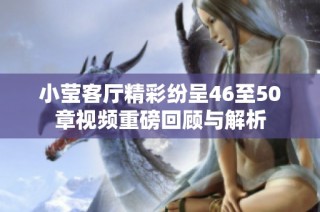 小莹客厅精彩纷呈46至50章视频重磅回顾与解析