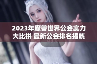 2023年魔兽世界公会实力大比拼 最新公会排名揭晓