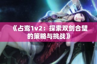 《占鸾1v2：探索双剑合璧的策略与挑战》