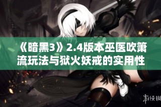 《暗黑3》2.4版本巫医吹箫流玩法与狱火妖戒的实用性解析
