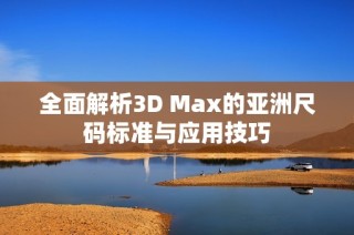 全面解析3D Max的亚洲尺码标准与应用技巧