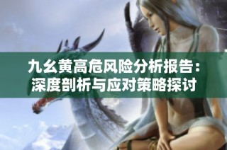 九幺黄高危风险分析报告：深度剖析与应对策略探讨