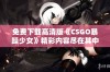 免费下载高清版《CSGO暴躁少女》精彩内容尽在其中快来观看吧！