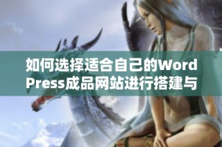 如何选择适合自己的WordPress成品网站进行搭建与优化