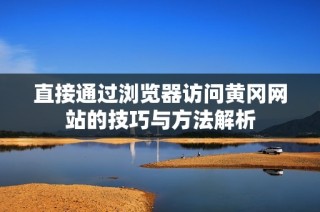 直接通过浏览器访问黄冈网站的技巧与方法解析