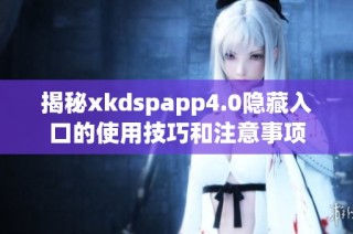 揭秘xkdspapp4.0隐藏入口的使用技巧和注意事项