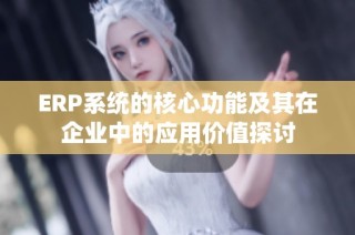 ERP系统的核心功能及其在企业中的应用价值探讨