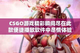 CSGO游戏精彩瞬间尽在此款便捷播放软件中尽情体验