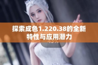 探索成色1.220.38的全新特性与应用潜力