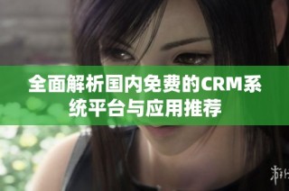 全面解析国内免费的CRM系统平台与应用推荐