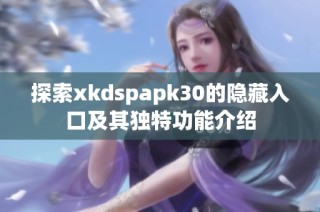 探索xkdspapk30的隐藏入口及其独特功能介绍