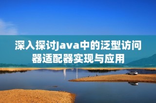 深入探讨Java中的泛型访问器适配器实现与应用