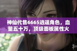 神仙代售6665逍遥角色，血量五十万，顶级面板属性火爆上线