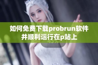 如何免费下载probrun软件并顺利运行在p站上