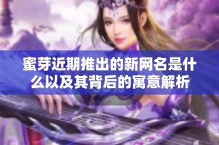 蜜芽近期推出的新网名是什么以及其背后的寓意解析