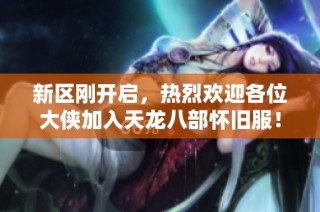 新区刚开启，热烈欢迎各位大侠加入天龙八部怀旧服！