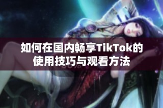 如何在国内畅享TikTok的使用技巧与观看方法