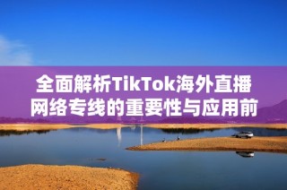 全面解析TikTok海外直播网络专线的重要性与应用前景