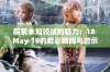 探索未知领域的魅力：18 May 19的精彩瞬间与启示