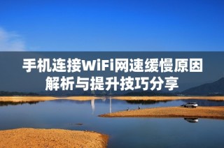 手机连接WiFi网速缓慢原因解析与提升技巧分享