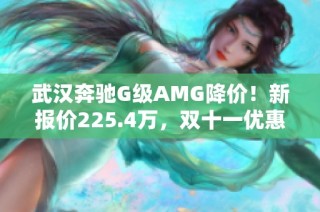 武汉奔驰G级AMG降价！新报价225.4万，双十一优惠助力购车