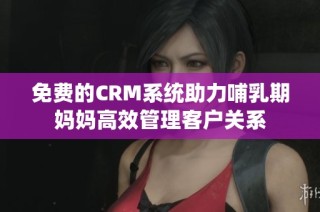 免费的CRM系统助力哺乳期妈妈高效管理客户关系