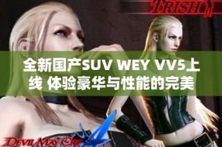 全新国产SUV WEY VV5上线 体验豪华与性能的完美融合