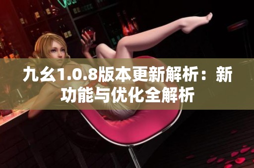 九幺1.0.8版本更新解析：新功能与优化全解析