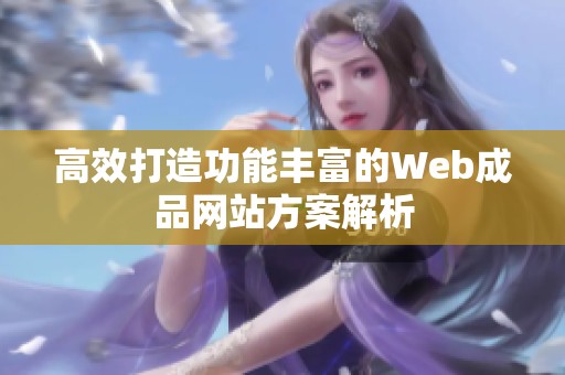 高效打造功能丰富的Web成品网站方案解析