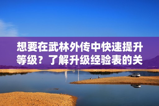 想要在武林外传中快速提升等级？了解升级经验表的关键要素！