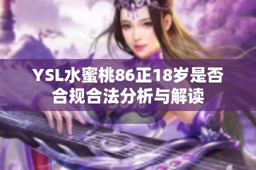 YSL水蜜桃86正18岁是否合规合法分析与解读