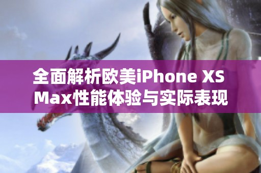 全面解析欧美iPhone XS Max性能体验与实际表现